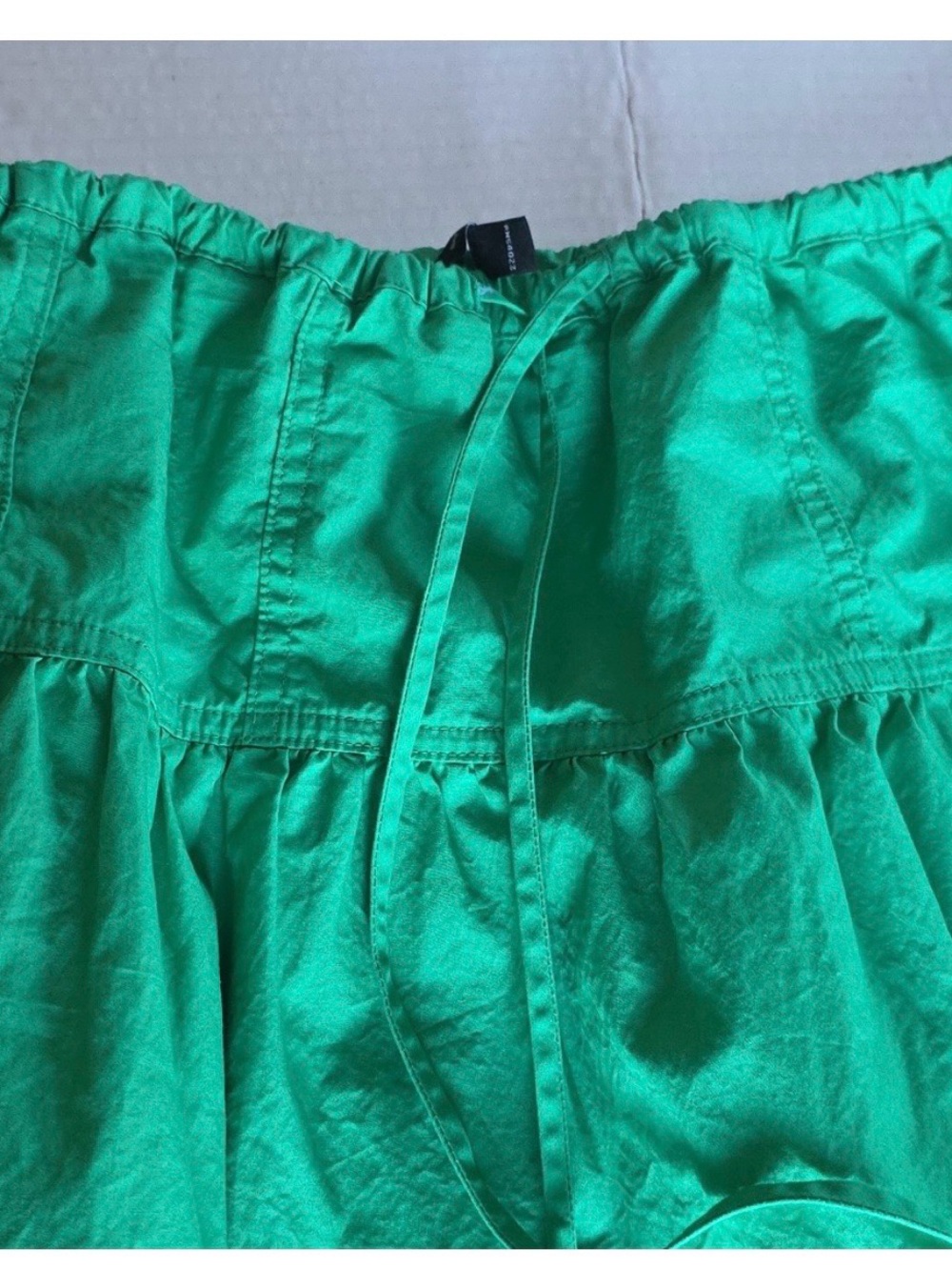 Banana Republic Bright Green Midi Skirt with Drawstring Waist . imperial jade . - Picture 8 of 12
